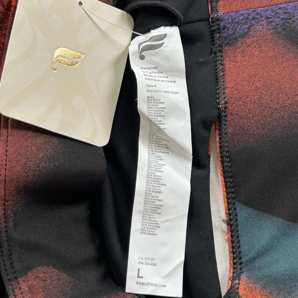 Fabletics No Bounce Sports Bra in Meltdown sz LARGE NWT